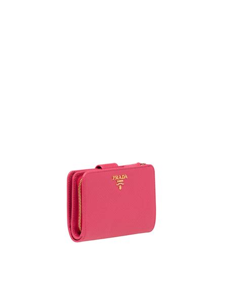 prada bow wallet peony pink|Peony Pink Small Saffiano Leather Wallet .